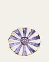 Mackenzie-childs Plum Check Ceramic Saucer