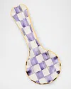 Mackenzie-childs Plum Check Ceramic Spoon Rest