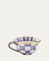 Mackenzie-childs Plum Check Ceramic Teacup