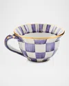 Mackenzie-childs Plum Check Ceramic Teacup