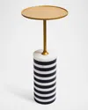 Mackenzie-childs Priorities Round Stripe Side Table