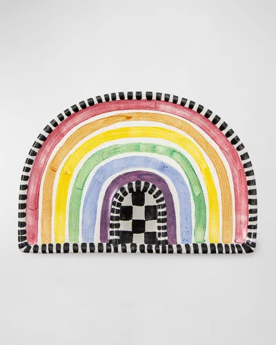 Mackenzie-childs Rainbow Plate In Multi