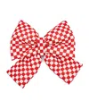 Mackenzie-childs Red Check Medium Bow In Red
