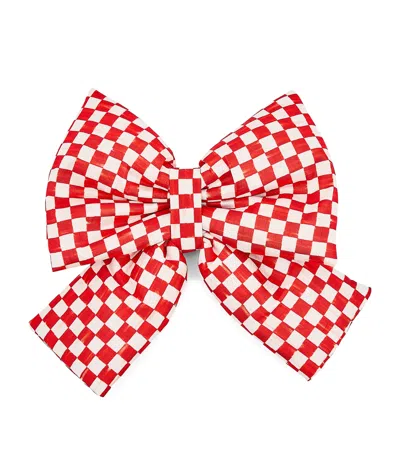 Mackenzie-childs Red Check Medium Bow