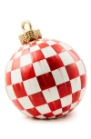 Mackenzie-childs Mackenzie Childs Red Check Tabletop Ornament In Red