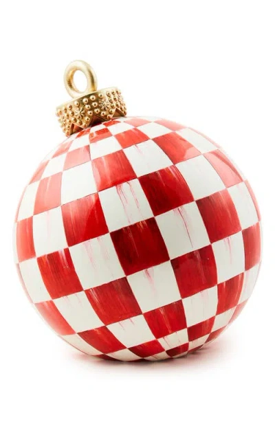 Mackenzie-childs Mackenzie Childs Red Check Tabletop Ornament