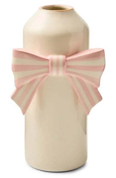 Mackenzie-childs Mackenzie Childs Rosy Bow Vase In Neutral