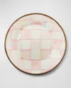 Mackenzie-childs Rosy Check Enamel Appetizer Plates, Set Of 4