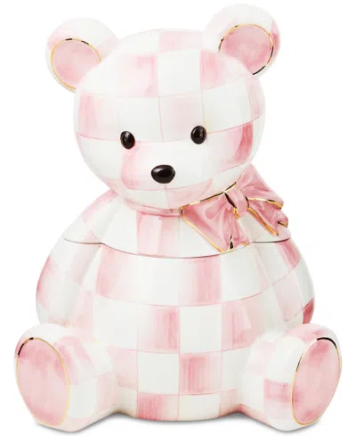 Mackenzie-childs Rosy Check Bear Ceramic Cookie Jar In No Color