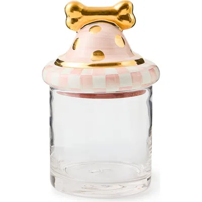 Mackenzie-childs Mackenzie Childs Rosy Check Canine Cookie Jar In Multi