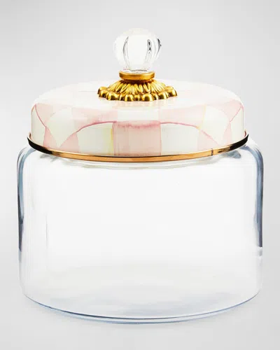 Mackenzie-childs Rosy Check Kitchen Canister, Medium In Pink