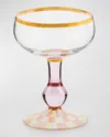 Mackenzie-childs Rosy Check Coupe Glass