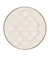 Mackenzie-childs Rosy Check Enamel Charger Plate