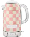 Mackenzie-childs Rosy Check Electric Kettle In Pink
