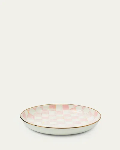 Mackenzie-childs Rosy Check Enamel Abundant Bowl In Pink