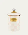 Mackenzie-childs Mackenzie Childs Rosy Check Enameled Steel Large Canister In Multi