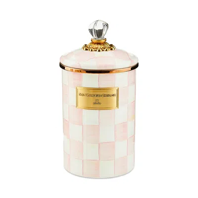 MACKENZIE-CHILDS MACKENZIE-CHILDS ROSY CHECK ENAMEL CANISTER, LARGE