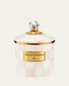 Mackenzie-childs Mackenzie Childs Rosy Check Enameled Steel Small Canister In Pink