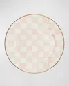 Mackenzie-childs Rosy Check Enamel Charger Plate