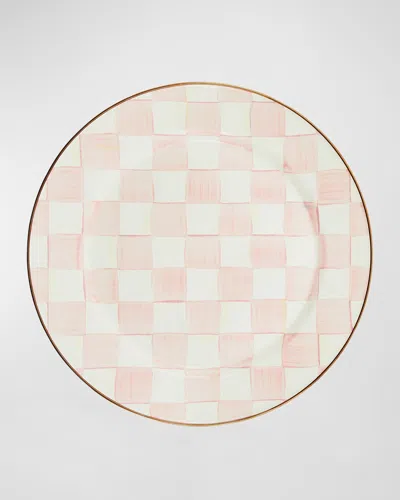 Mackenzie-childs Rosy Check Enamel Charger Plate