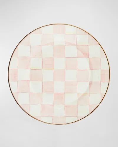 Mackenzie-childs Rosy Check Enamel Dinner Plate In Pink