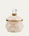 Mackenzie-childs Mackenzie Childs Rosy Check Lidded Sugar Bowl