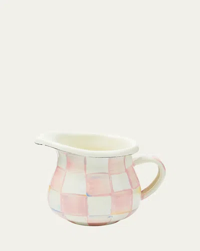 Mackenzie-childs Rosy Check Enamel Little Creamer In Pink