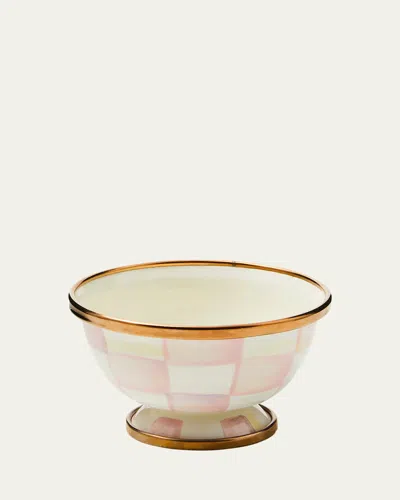 Mackenzie-childs Rosy Check Enamel Little Sugar Bowl In Multi
