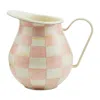 Mackenzie-childs Rosy Check Enamel Creamer In Multi