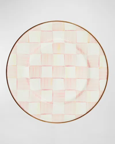 MACKENZIE-CHILDS ROSY CHECK ENAMEL SALAD/DESSERT PLATE