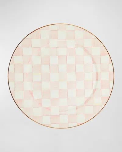 MACKENZIE-CHILDS ROSY CHECK ENAMEL SERVING PLATTER