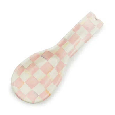 MACKENZIE-CHILDS MACKENZIE-CHILDS ROSY CHECK ENAMEL SPOON REST