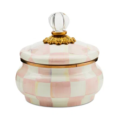 MACKENZIE-CHILDS MACKENZIE-CHILDS ROSY CHECK ENAMEL SQUASHED POT