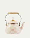 Mackenzie-childs Mackenzie Childs Rosy Check Enameled Steel 3-quart Tea Kettle