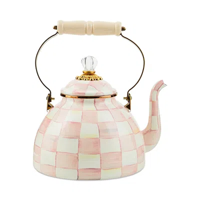 MACKENZIE-CHILDS MACKENZIE-CHILDS ROSY CHECK ENAMEL TEA KETTLE, 3-QT.