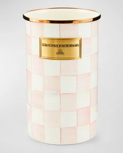 Mackenzie-childs Rosy Check Enamel Utensil Holder In Pink