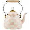 Mackenzie-childs Mackenzie Childs Rosy Check Enameled Steel 3-quart Tea Kettle