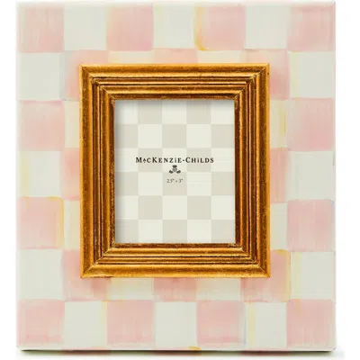 Mackenzie-childs Mackenzie Childs Rosy Check Enameled Steel 2.5 X 3-inch Picture Frame In Multi
