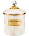 Mackenzie-childs Mackenzie Childs Rosy Check Enameled Steel Small Canister In No Color