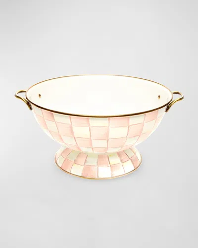 Mackenzie-childs Rosy Check Everything Bowl In Pink