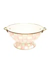 Mackenzie-childs Mackenzie Childs Rosy Check Enameled Steel Everything Bowl In Pink
