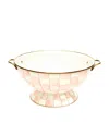 Mackenzie-childs Mackenzie Childs Rosy Check Enameled Steel Everything Bowl In Pink
