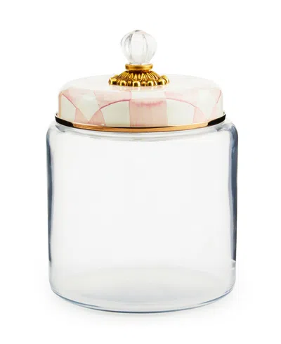 Mackenzie-childs Mackenzie Childs Rosy Check Large Kitchen Canister In Pink