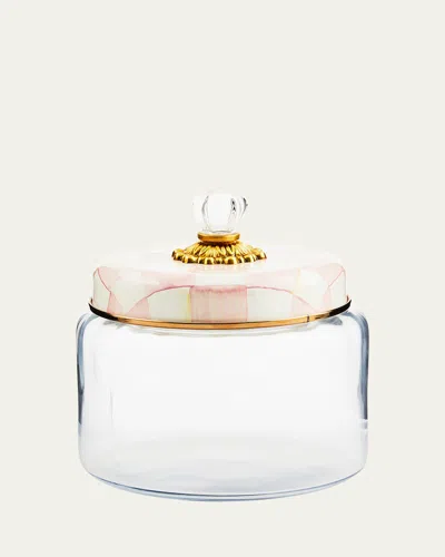 Mackenzie-childs Rosy Check Kitchen Canister, Medium In Transparent