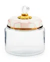Mackenzie-childs Rosy Check Small Kitchen Canister In Clear