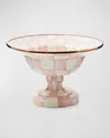 Mackenzie-childs Rosy Check Large Compote Bowl