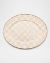 Mackenzie-childs Rosy Check Large Oval Platter