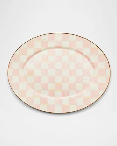 MACKENZIE-CHILDS ROSY CHECK LARGE OVAL PLATTER