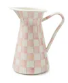 Mackenzie-childs Rosy Check Large Practical Pitcher In Multi