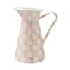 Mackenzie-childs Rosy Check Large Practical Pitcher In Pink
